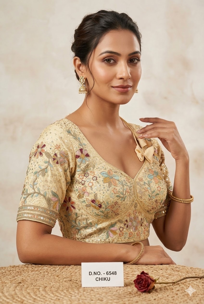 Navy Blue Formal Blouse